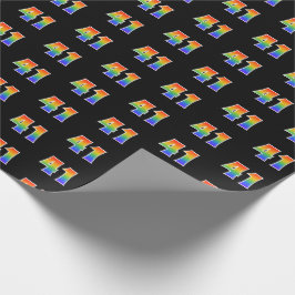 Papel De Regalo Fun Rainbow Spectrum Pattern "41" Número de evento