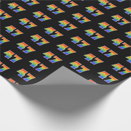 Papel De Regalo Fun Rainbow Spectrum Pattern "47" Número de evento