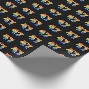 Papel De Regalo Fun Rainbow Spectrum Pattern "47" Número de evento
