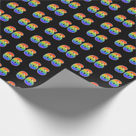 Papel De Regalo Fun Rainbow Spectrum Pattern "66" Número de evento