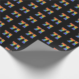 Papel De Regalo Fun Rainbow Spectrum Pattern "71" Número de evento