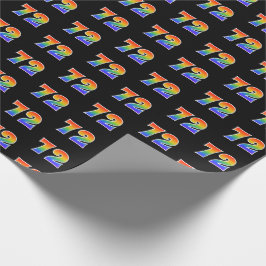 Papel De Regalo Fun Rainbow Spectrum Pattern "72" Número de evento