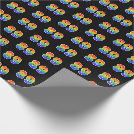 Papel De Regalo Fun Rainbow Spectrum Pattern "89" Número de evento