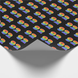 Papel De Regalo Fun Rainbow Spectrum Pattern "92" Número de evento