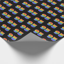 Papel De Regalo Fun Rainbow Spectrum Pattern "95" Número de evento