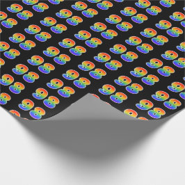 Papel De Regalo Fun Rainbow Spectrum Pattern "98" Número de evento
