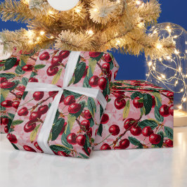 Papel De Regalo Fun Retro 'Cherry Pop' Rosa