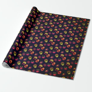 Papel De Regalo Fun Sugar Skull Floral Mandala