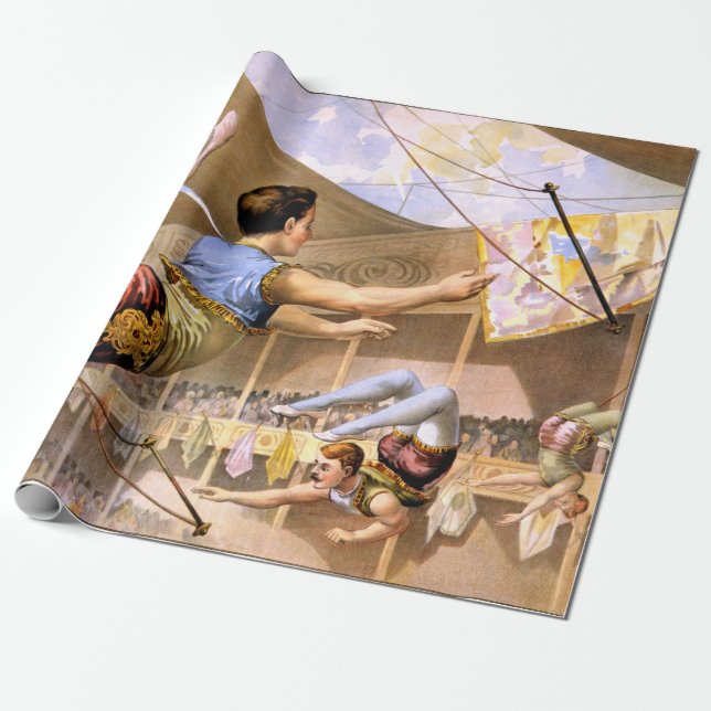 Papel De Regalo Funcionamiento del circo del trapecio del varón (Desenrollado)