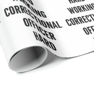 Papel De Regalo Funcionario correccional de trabajo duro