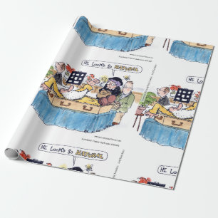 Papel De Regalo Funeral de viejo hippie divertido de Rick London