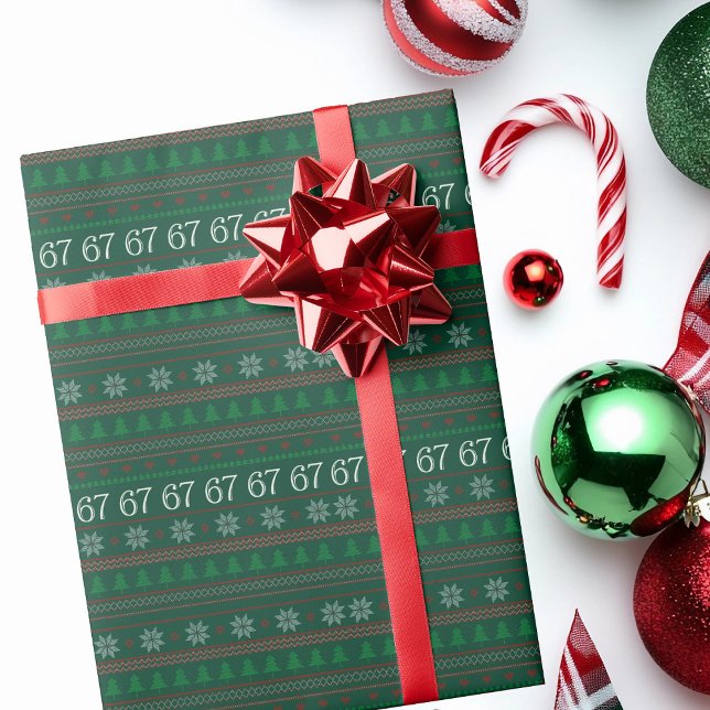 Papel De Regalo Funny 67 Ugly Christmas Sweater Party 6 7 (Subido por el creador)