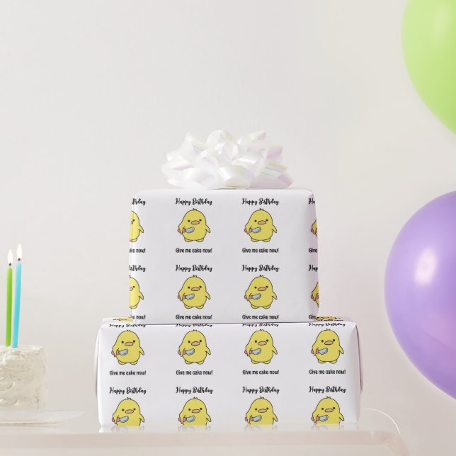 Papel De Regalo Funny Angry Duck Birthday (Regalos de fiesta)