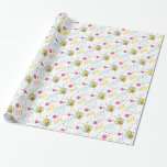Papel De Regalo Funny Bee Guay Birthday<br><div class="desc">Bee Guay personalizó el papel de ajuste de Navidades. Puede personalizar de este producto cambiando el tamaño y la posición de la imagen.</div>