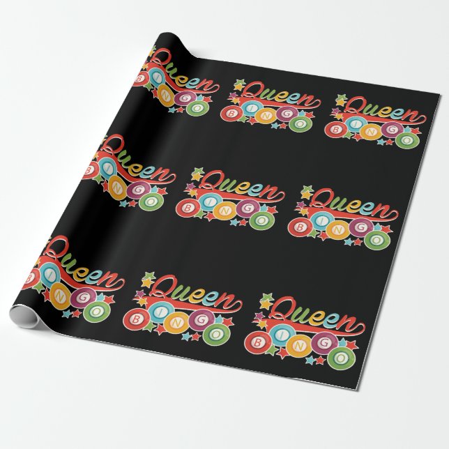 Papel De Regalo Funny Bingo Chica Bingo Balls Queen (Desenrollado)
