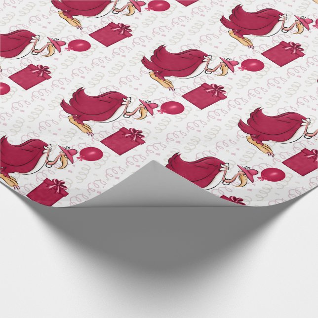 Papel De Regalo Funny Birthday Old Female Buzzard in Pink (Esquina)