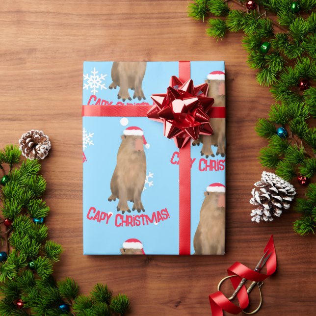 Papel De Regalo Funny Capy Navidades Capybara Pun Holiday (Regalo de vacaciones)