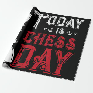 Papel De Regalo Funny Chess King Castling Design