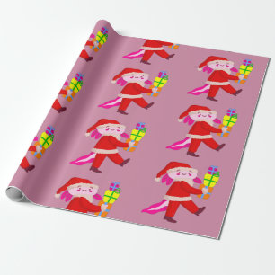 Papel De Regalo funny christmas axolotl santa claus