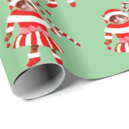 Papel De Regalo Funny Christmas Cat Gift Wrapping Paper