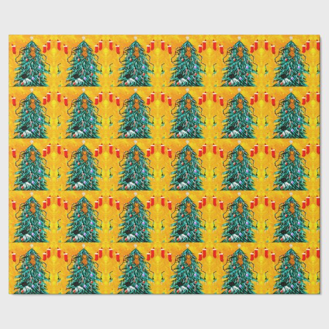 Papel De Regalo Funny Christmas Cats Tree  Creationarts (Costura)