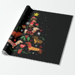 Papel De Regalo Funny Dachshund Christmas Tree<br><div class="desc">Funny Dachshund Christmas Tree 
Cute gift for dog lovers,  dog fans,  dog owners. 
With the cute dog design,  this will be a great gift for your parents,  siblings,  relatives,  best friends,  or for yourself.
A version designed specially on Birthdays,  or important events.</div>