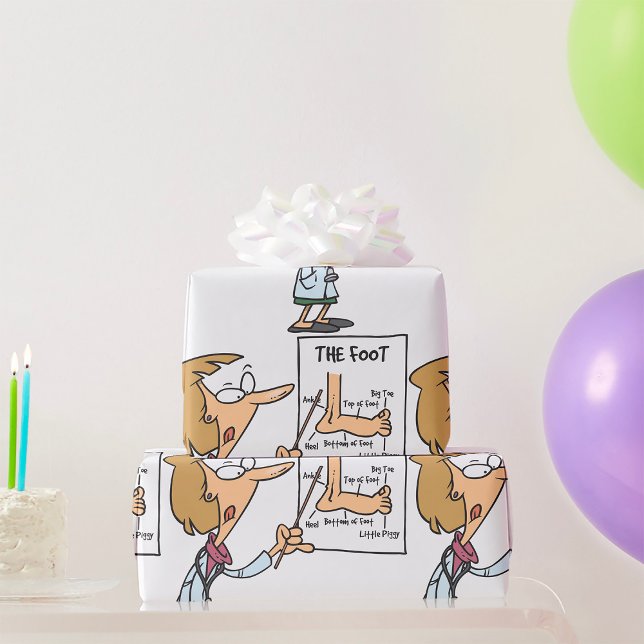 Papel De Regalo Funny Doctor Teaching Foot Anatomy (Subido por el creador)