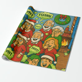 Papel De Regalo Funny Farting Family Christmas