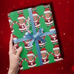 Papel De Regalo Funny foto de Trump, Personalizado de Santa Claus<br><div class="desc">Funny foto de Trump,  Personalizado de Santa Claus</div>
