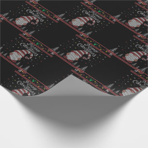 Papel De Regalo Funny Gnome Merry Christmas