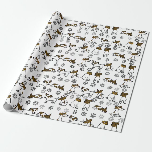 Papel De Regalo Funny Jack Russell Terrier Personalizado (Desenrollado)