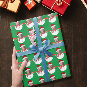 Papel De Regalo Funny Joe Biden Snowman Personalizado Face Photo X