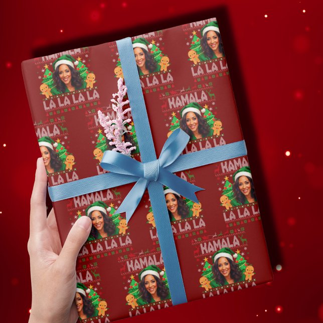Papel De Regalo Funny Kamala Harris 2024 Navidades (Subido por el creador)
