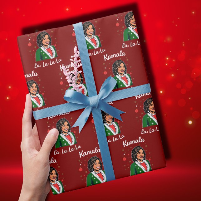Papel De Regalo Funny Kamala Harris 2024 Navidades presidente de N (Subido por el creador)