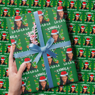 Papel De Regalo Funny Kamala Harris 2024 Navidades verdes