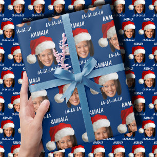 Papel De Regalo Funny Kamala Harris Santa Hat Feliz Navidad