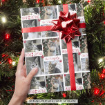 Papel De Regalo Funny NAVIDADES de Cat 4 Photo MEOWY Personalizado<br><div class="desc">Crea tu propio gato mascota personalizado o Navidades de novedad de fotos de gatitos en temporada navideña giftwrap en la presentación de los graciosos NAVIDADES MEOWY de saludo, 4 fotos, sus huellas de nombre y de pata de gato superponen tu elección de colores para todo el texto, huellas de colores...</div>