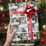 Papel De Regalo Funny NAVIDADES de Cat 4 Photo MEOWY Personalizado<br><div class="desc">Crea tu propio gato mascota personalizado o Navidades de novedad de fotos de gatitos en temporada navideña giftwrap en la presentación de los graciosos NAVIDADES MEOWY de saludo, 4 fotos, sus huellas de nombre y de pata de gato superponen tu elección de colores para todo el texto, huellas de papel...</div>