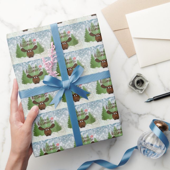 Papel De Regalo Funny Navidades Merry Kissmoose (Regalar)