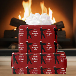 Papel De Regalo Funny Navidades rojos de Santa Personalizado Zombi