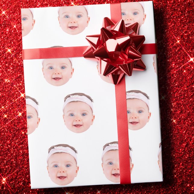 Papel De Regalo Funny Personalizado Face Photo Gift Wrap (Subido por el creador)