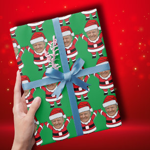 Papel De Regalo Funny Personalizado Trump cara a cabeza de foto Sa