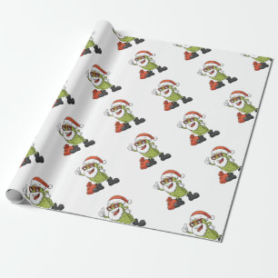 Papel De Regalo Funny Pickle Santa Claus Navidades Personalizado