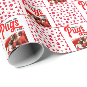 Papel De Regalo Funny Pug Navidades Perro Foto Cuppy