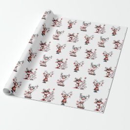 Papel De Regalo Funny Reindeer Christmas Wrapping Paper – Oh Deer!