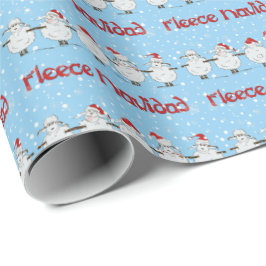 Papel De Regalo Funny Sheep Fleece Navidad Ajuste horizontal de re