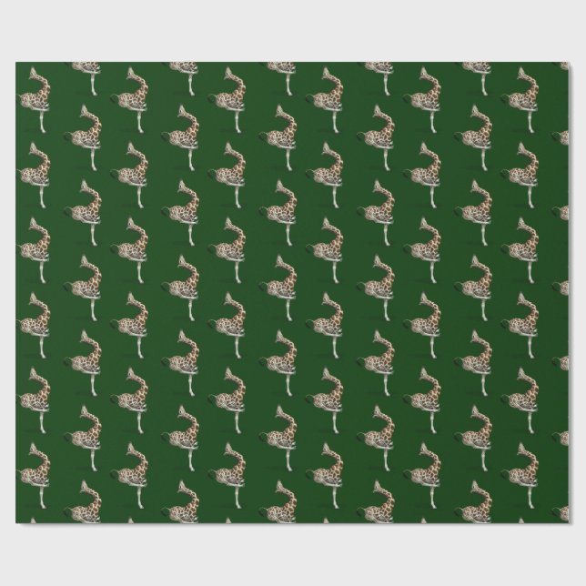 Papel De Regalo Funny Sporty Giraffe (Superficie plana)