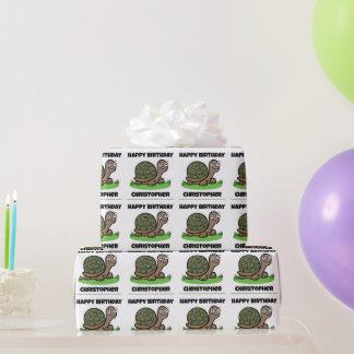 Papel De Regalo Funny Tortoise Birthday Custom Name