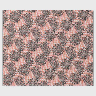 Papel De Regalo Fusión de Flor Negra Abstracta en Ondas – Floració