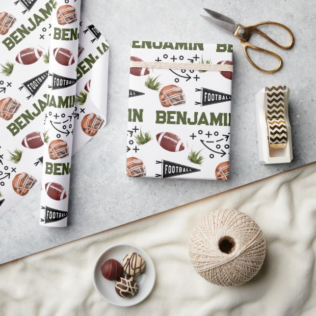 Papel De Regalo Fútbol americano (Artesanía)